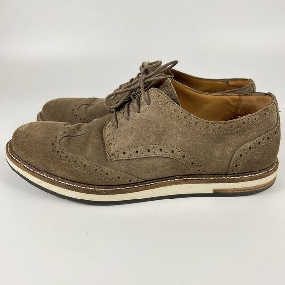 Massimo Dutti Tan‎ Suede Leather Oxford Brogue Shoes Men’s 8.5 EU 42 main image 9